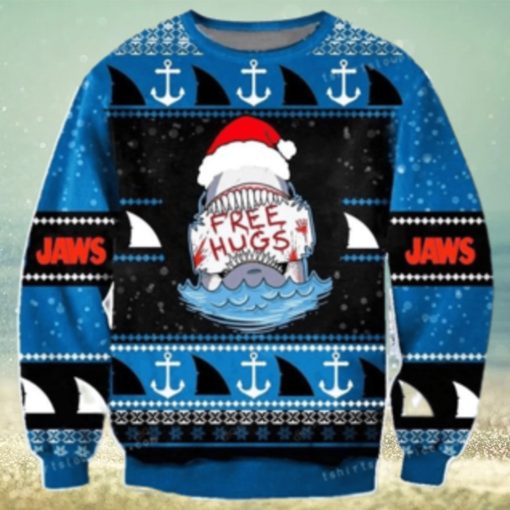 Free Hugs Sweatshirt Jaws Shark Ugly Sweater