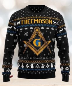 Freemason Christmas Ugly Sweater Long Sleeve Crewneck