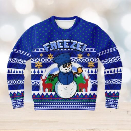 Freeze Snowman Ugly Christmas Sweater 3D Gift For Men And Women