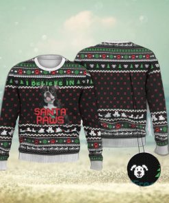 Frenchie I Believe In Santa Paws Ugly Sweater For Christmas