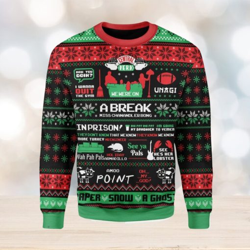 Friend A Break Central Perk Ugly Christmas Sweater Xmas Gift Men And Women Christmas Sweater