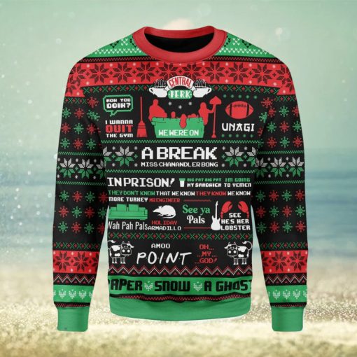 Friend A Break Central Perk Ugly Christmas Sweater Xmas Gift Men And Women Christmas Sweater