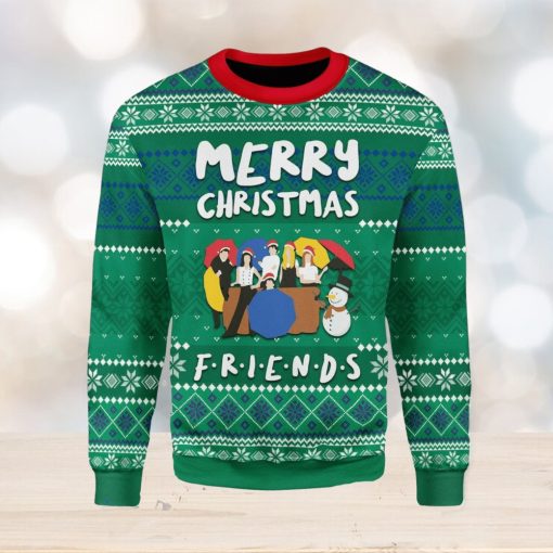 Friends And Snowman Ugly Christmas Sweater Xmas Gift Men And Women Christmas Sweater