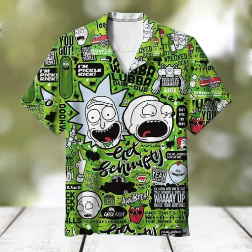 Funny Aloha Rick And Morty Hawaiian Shirt Summer Trip Gift