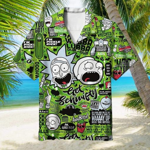 Funny Aloha Rick And Morty Hawaiian Shirt Summer Trip Gift