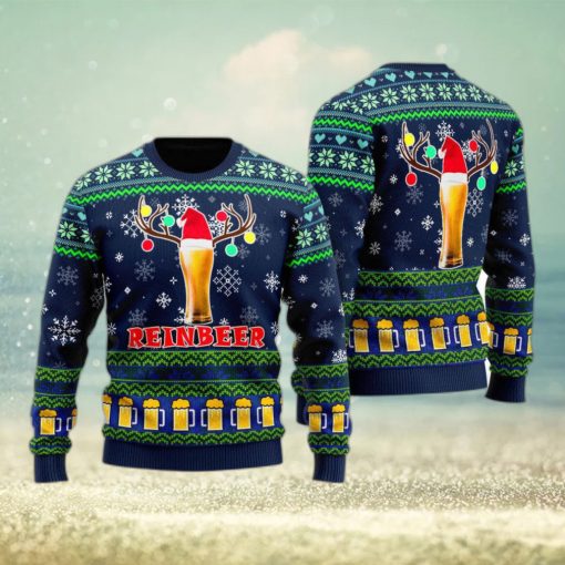 Funny Beer Lover Reindeer Christmas Ugly Sweater For Men Women