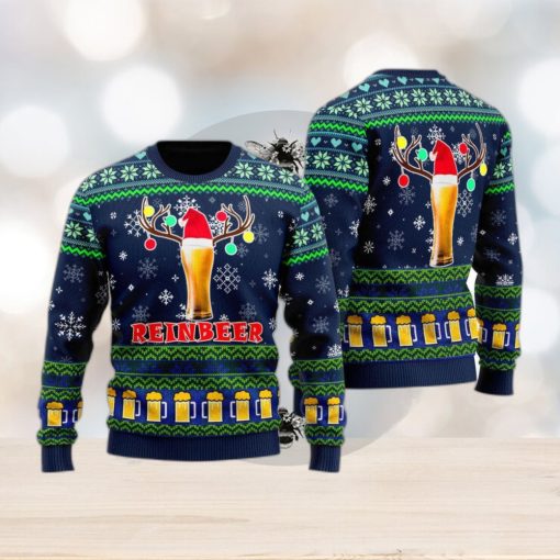 Funny Beer Lover Reindeer Christmas Ugly Sweater For Men Women