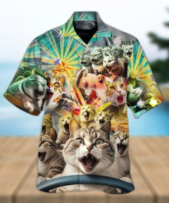 Funny Cat Hawaiian Shirt Gift For Beach Vacation