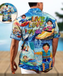 Funny Children Playing Kayaking Live Love Hawaiian Shirt