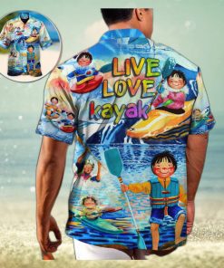 Funny Children Playing Kayaking Live Love Hawaiian Shirt