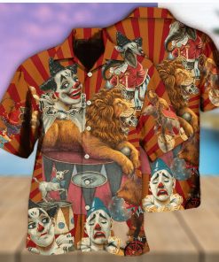 Funny Clown Happy Lion Hawaiian Shirt Gift For Beach Vacation