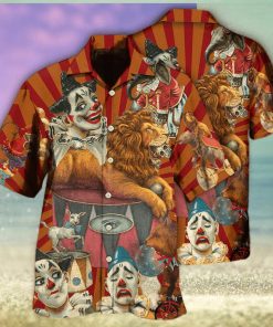 Funny Clown Happy Lion Hawaiian Shirt Gift For Beach Vacation