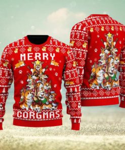 Funny Corgi Merry Corgmas Ugly Christmas Sweater For Men And Women