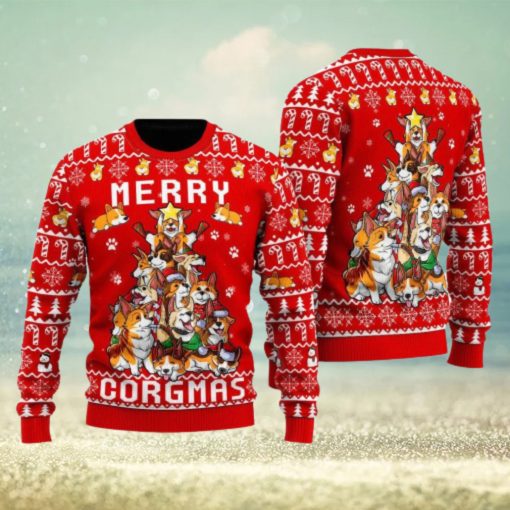 Funny Corgi Merry Corgmas Ugly Christmas Sweater For Men And Women