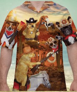 Funny Cowboy Hawaiian Shirt Beach Gift For Dog Lovers