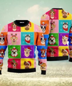 Funny Dog Face Christmas Ugly Christmas Sweater For Men And Women