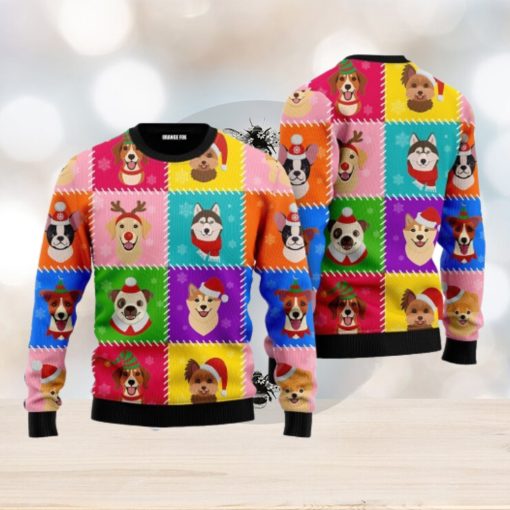 Funny Dog Face Christmas Ugly Christmas Sweater For Men And Women