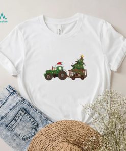 Funny Farming Tractor Graphic Christmas Tree' Men's Sport T Shirt