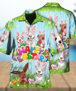 Funny Happy Easter Pitbulls Hawaiian Shirt Gift For Dog Lovers