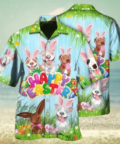 Funny Happy Easter Pitbulls Hawaiian Shirt Gift For Dog Lovers