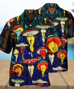 Funny Hippie Mushroom Hawaiian Shirt Gift For Beach Vacation