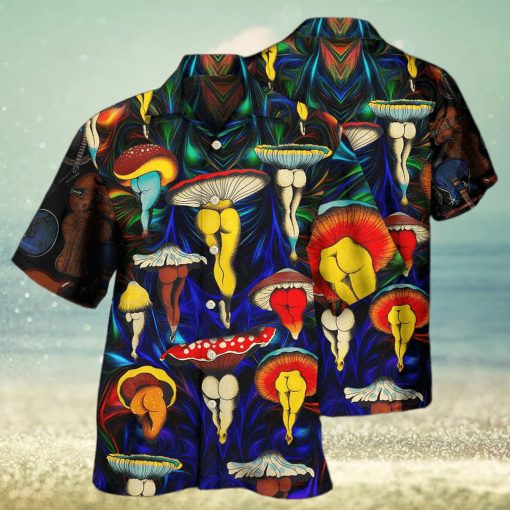 Funny Hippie Mushroom Hawaiian Shirt Gift For Beach Vacation