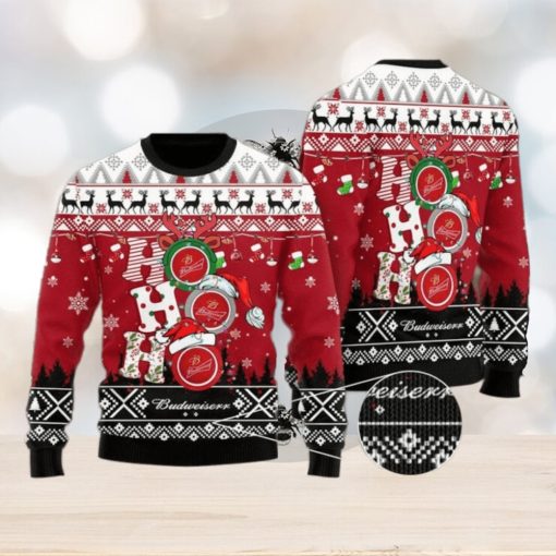 Funny Hohoho Budweiser Beer 3d All Over Printed Ugly Christmas Sweater