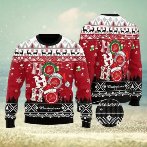 Funny Hohoho Budweiser Beer 3d All Over Printed Ugly Christmas Sweater