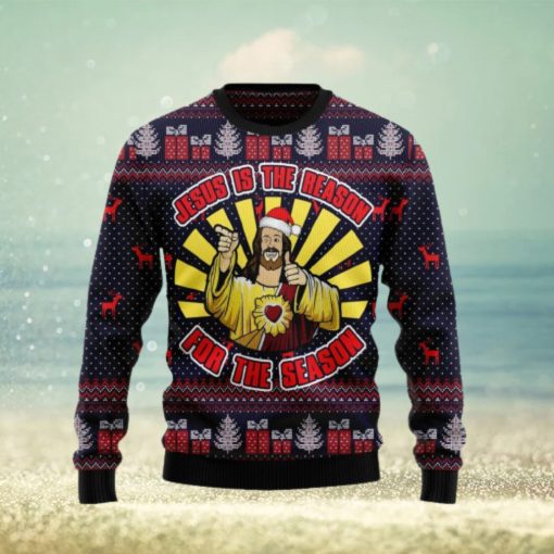 Funny Jesus Is The Reason For The Season Ugly Christmas Sweater For Men And Women