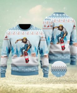 Funny Jesus Skateboarding Christmas Ugly Christmas Sweater Gift For Men And Women