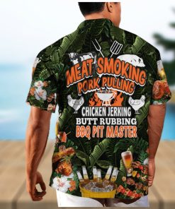 Funny Meat Smoking Pork Pulling Chicken Jerking Butt Rubbing BBQ Pit Master Hawaiian Shirt