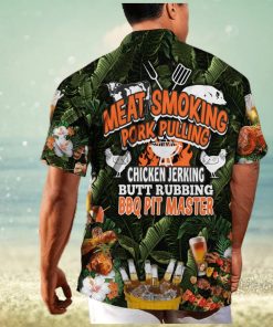 Funny Meat Smoking Pork Pulling Chicken Jerking Butt Rubbing BBQ Pit Master Hawaiian Shirt