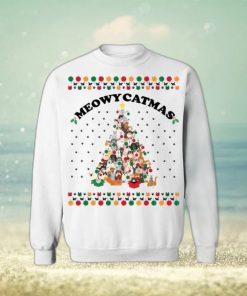 Funny Meowy Catmas Ugly Sweater For Christmas