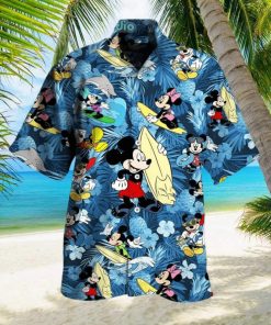 Funny Mickey Mouse Surfing Hawaiian Shirt Summer Holiday Gift