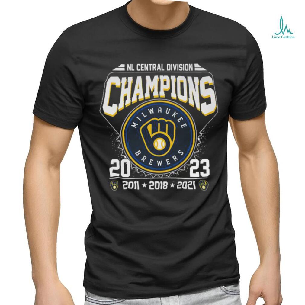 NL Central Division 2011 2018 2021 2023 Champions Milwaukee Brewers shirt -  Limotees