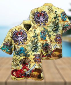 Funny Octopus Pirate Hawaiian Shirt Summer Gift For Friend