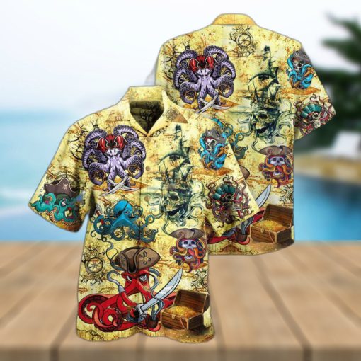 Funny Octopus Pirate Hawaiian Shirt Summer Gift For Friend