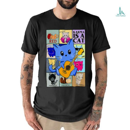 Funny Retro Karma Is A Cat The Eras Cat Day, Cat Owners T Shirt