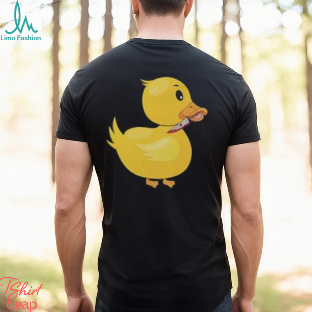 Funny Rubber Duck Holding A Knife With Blood Classic T Shirt