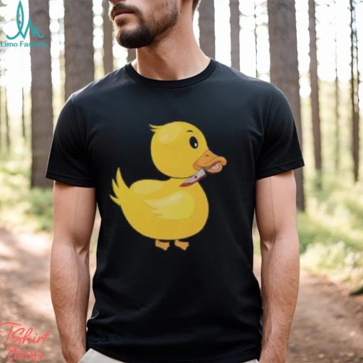 Funny Rubber Duck Holding A Knife With Blood Classic T Shirt Sweatshirt Unisex