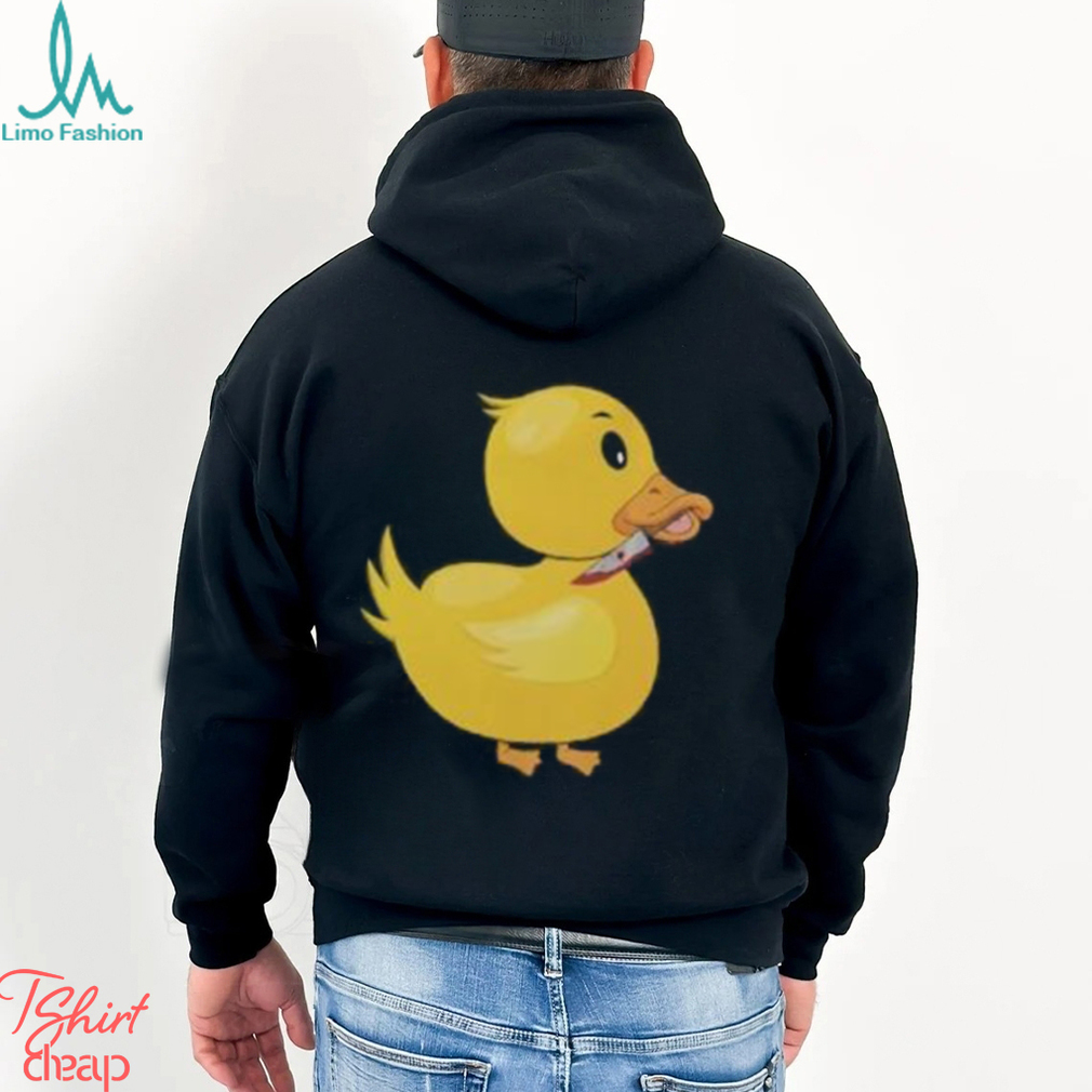 Funny Rubber Duck Holding A Knife With Blood Classic T Shirt