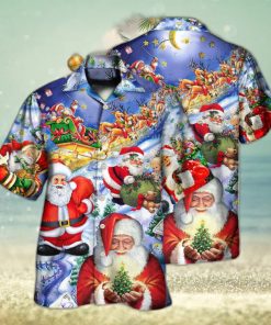 Funny Santa Claus Happy Xmas Is Coming Hawaiian Shirt