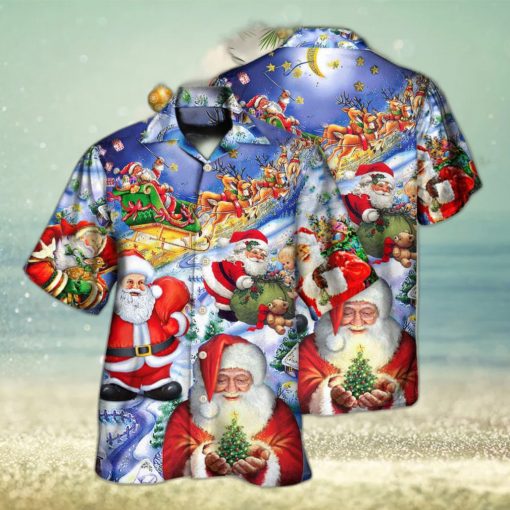 Funny Santa Claus Happy Xmas Is Coming Hawaiian Shirt