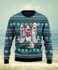 Funny Shark Ugly Christmas Sweater Gift Men Women