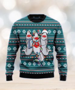 Funny Shark Ugly Christmas Sweater Gift Men Women