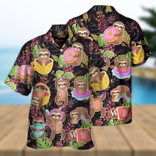 Funny Sloth Hawaiian Shirt Practical Beach Gift For Him