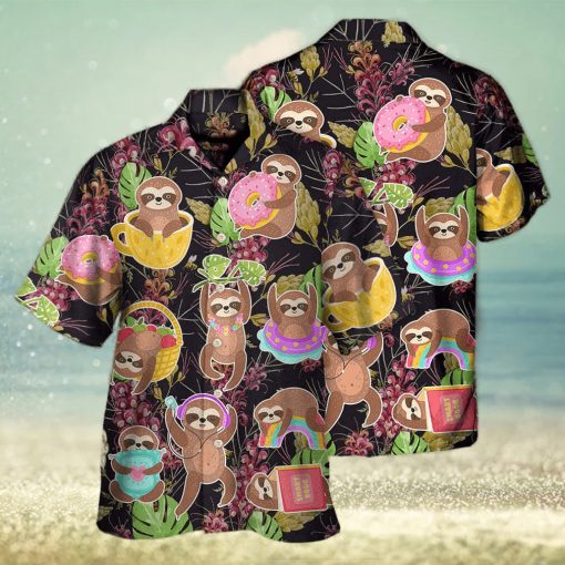 Funny Sloth Hawaiian Shirt Practical Beach Gift For Him