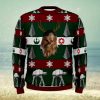 Weed Smoking Santa Hippie Ugly Christmas Sweater