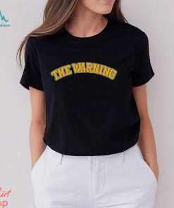 Funny the Warning Varsity Black T Shirt