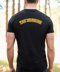 Funny the Warning Varsity Black T Shirt